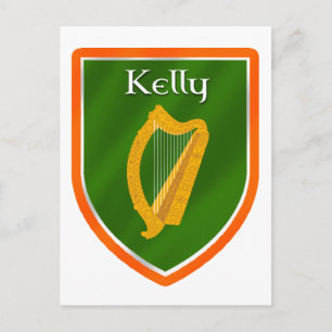 Kelly Familienwappen kelly Familienname Postkarte