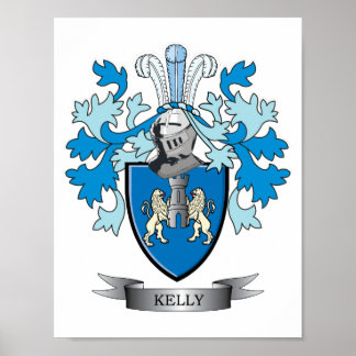 Kelly Familienwappen Poster