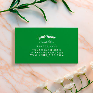Kelly Green Business Card mit benutzerdefinierter  Visitenkarte