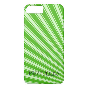 Kelly green Color Stripe Funky Pattern iPhone 8 Plus/7 Plus Hülle
