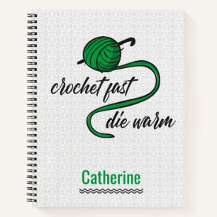 Kelly Green Crochet Fast, Die Warmes Notebook Notizbuch