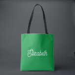 Kelly Green ersetzt Ihren Namen oder Ihre Textvorl Tasche<br><div class="desc">Ersetzen Sie Ihren Skriptnamen Text hier Elegante moderne Minimalistische Design Typografie Vorlage Kelly Green Shopping Shoulder Tote Bag.</div>