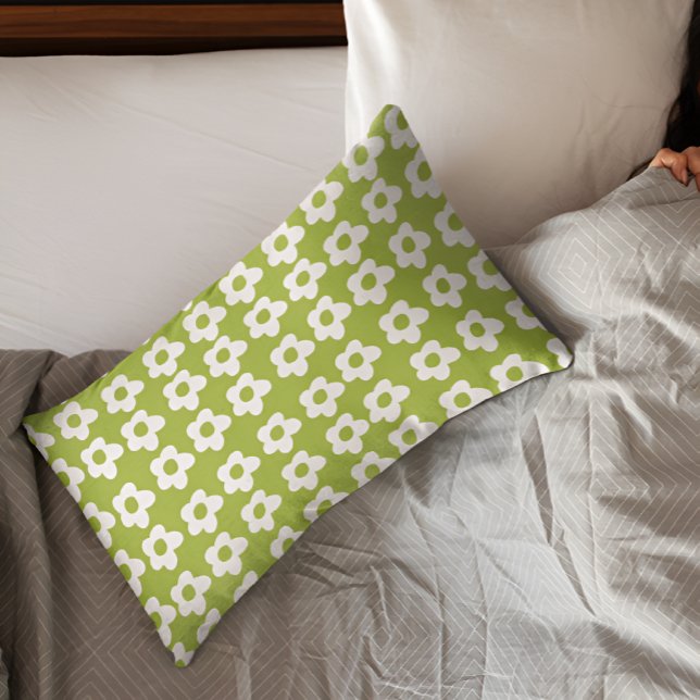 Kelly Green Floral Pillow Case Kissenbezug (Von Creator hochgeladen)
