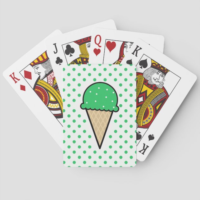 Kelly Green Ice Cream Con Spielkarten (Rückseite)