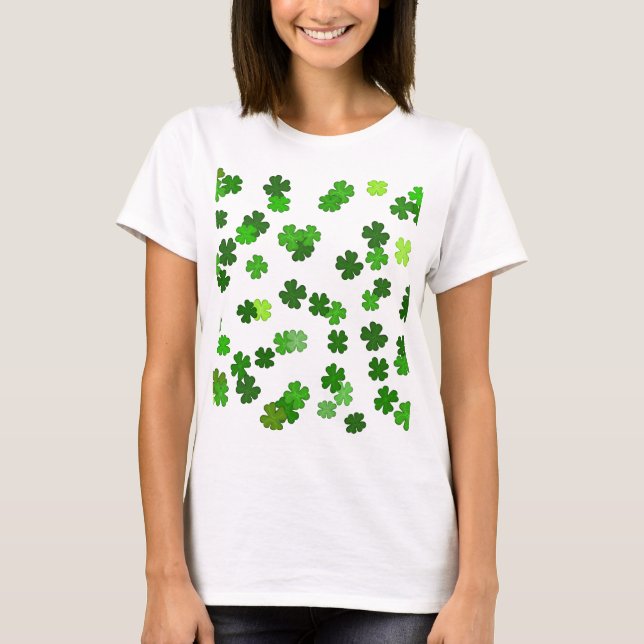 Kelly green "Kleeblatts Falling" T-Shirt (Vorderseite)