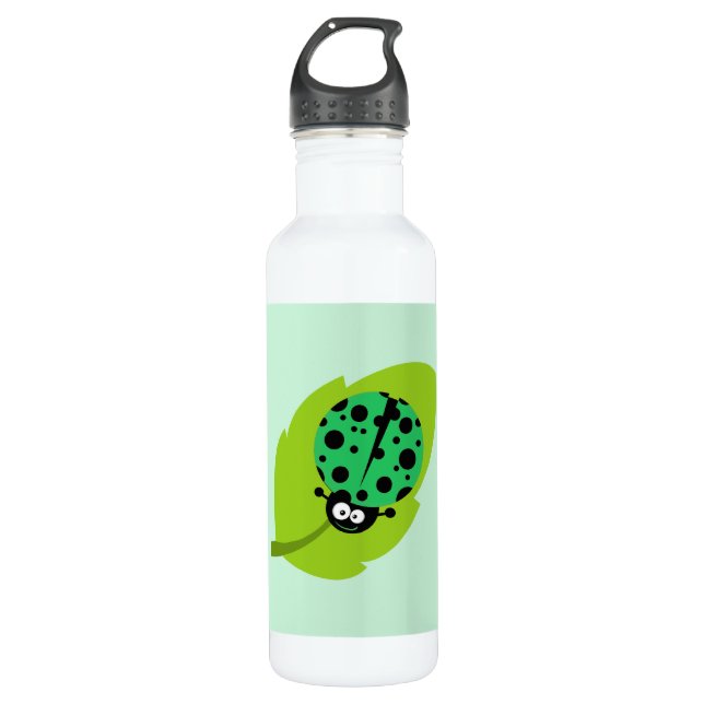 Kelly Green Ladybug Trinkflasche (Vorderseite)