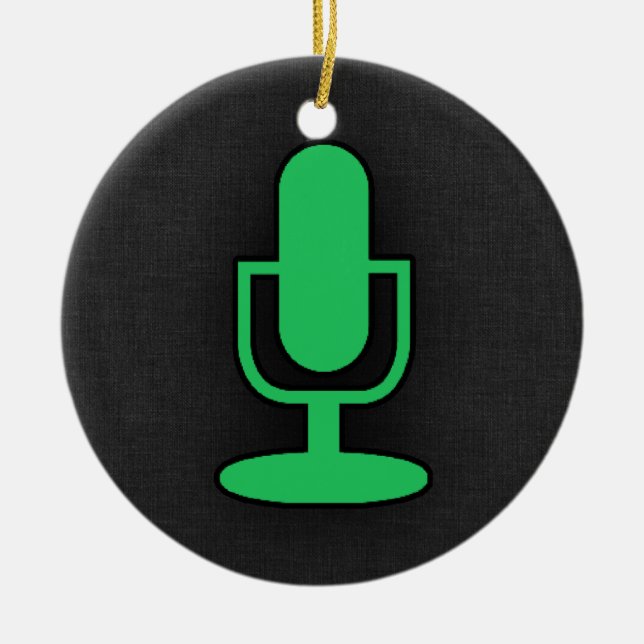 Kelly Green Microphone Keramikornament (Vorne)