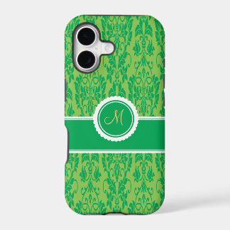 Kelly Green monogrammierte Damast iPhone 5 Hülle