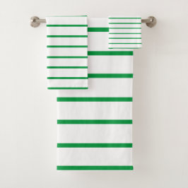 Kelly Green motif à bandes décoratives