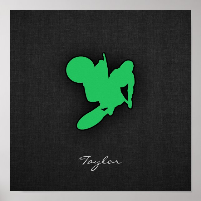 Kelly Green Motocross Poster (Vorne)