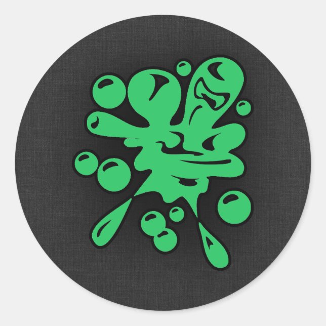 Kelly Green Paintball Runder Aufkleber (Vorderseite)