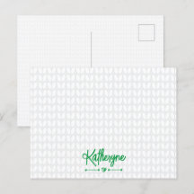 Kelly Green Personalisiert Strick Stitch