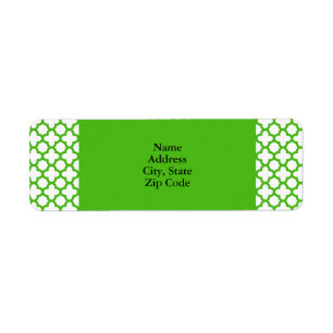Kelly Green Quatrefoil Muster