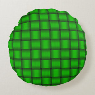 Kelly Green Ribbon Style Rundes Kissen