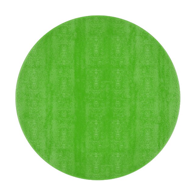 Kelly Green Round Glass Cutting Board Schneidebrett (Vorderseite)