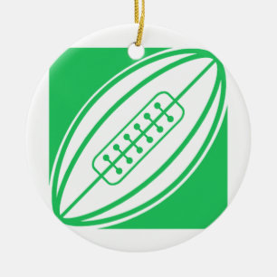 Kelly Green Rugby Keramikornament