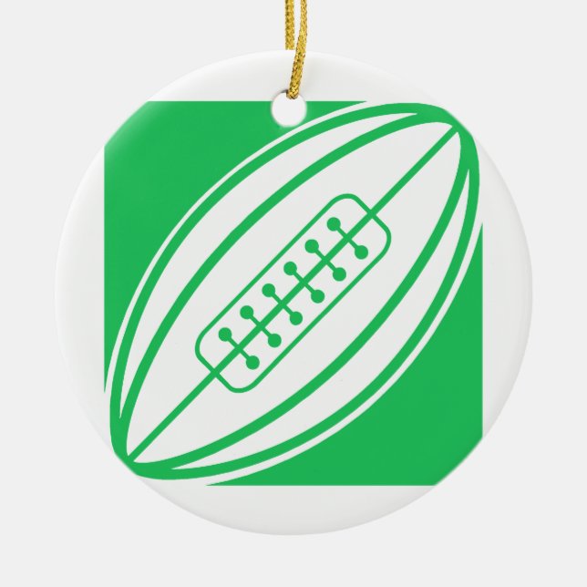 Kelly Green Rugby Keramikornament (Vorne)