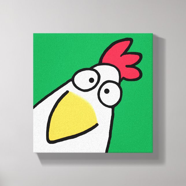 Kelly Green SERIOUS CHICKEN von Sandra Boynton Leinwanddruck (Vorderseite)