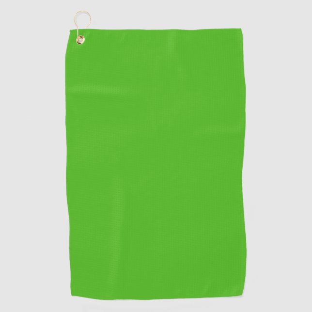 Kelly Green Solid Color Golfhandtuch (Vorderseite)