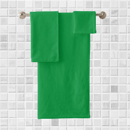 Kelly Green : Solid, einheitliche Farbe Badhandtuch Set