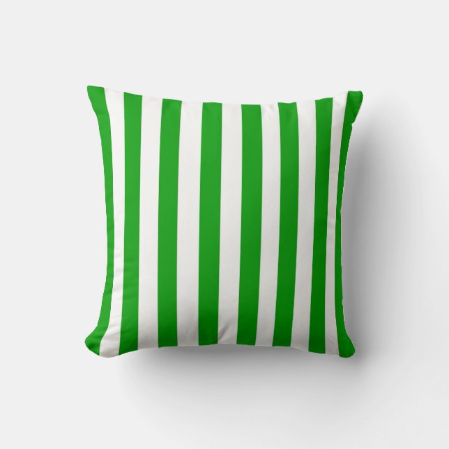 Kelly Green Stripe Kissen (Vorderseite)