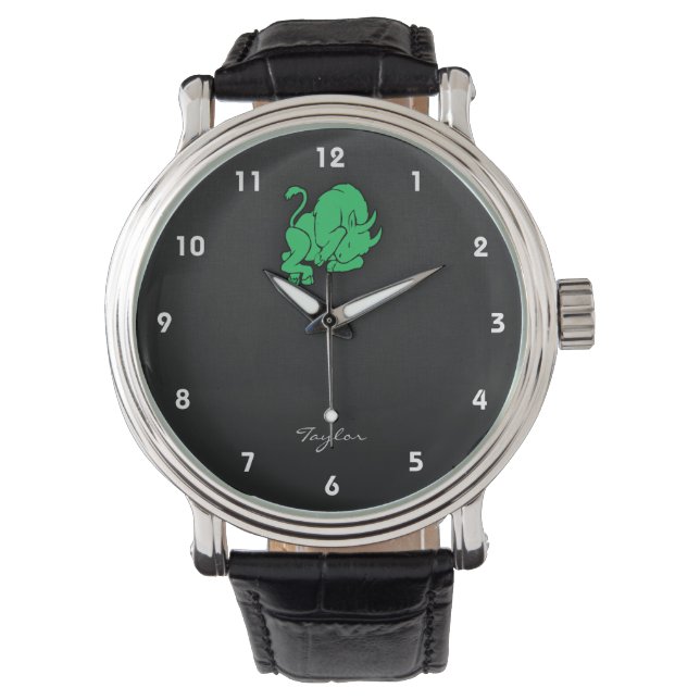 Kelly Green Taurus Armbanduhr (Vorderseite)