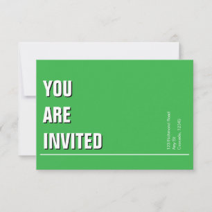 Kelly-Grüne Minimalistische Kircheneinladung