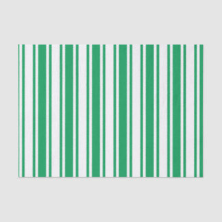 Kelly-grüne und weiße Kerzenstreifen Seidenpapier