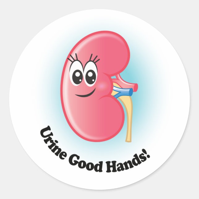 Kelly Kidney Aufkleber "Urine Good Hands" (Vorderseite)