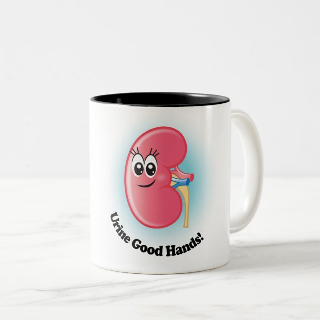 Kelly Kidney "Urine Good Hands" Coffee Mug (Devant droit)