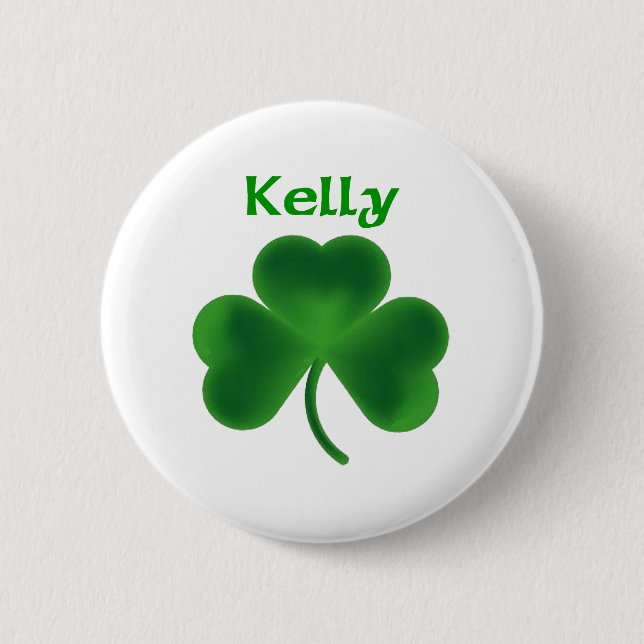 Kelly-Kleeblatt Button (Vorderseite)