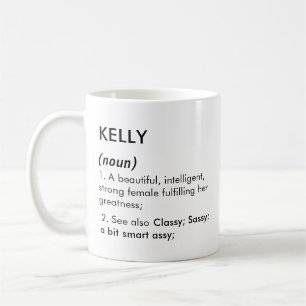 Kelly-Name, Bearbeitbarer Name, Benutzerdefinierte Kaffeetasse