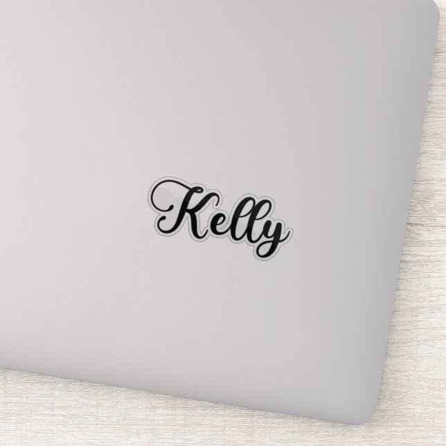 Kelly Name - Handgeschriebene Kalligrafie Aufkleber (Detail)