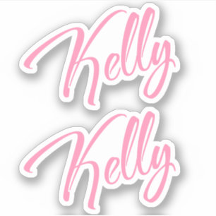 Kelly Nom décoratif en rose x2 Sticker