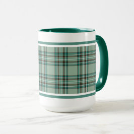 Kelly Tartan Pattern Mint Green Irish Kariert Tasse