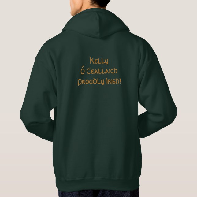 Kelly Wappen Coat of Arms Hoodie - stolz irisch! (Rückseite)