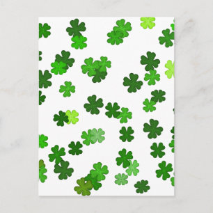 Kellygrün „Shamrocks Falling“  Postkarte