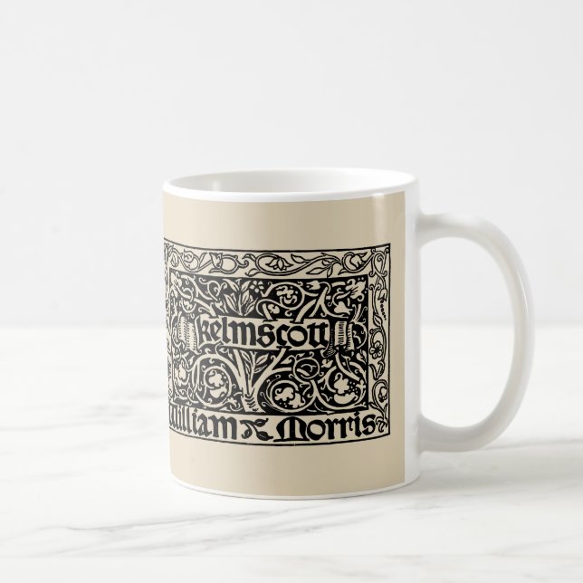 Kelmscott Press 1891 Logo von William Morris Kaffeetasse (Rechts)