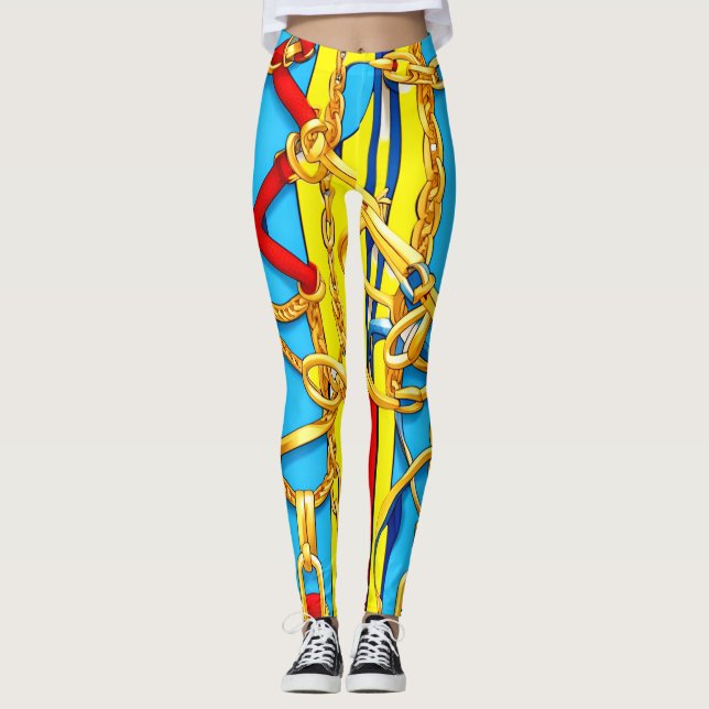 KELN, STRAPS UND KETTEN LEGGINGS (Vorderseite)