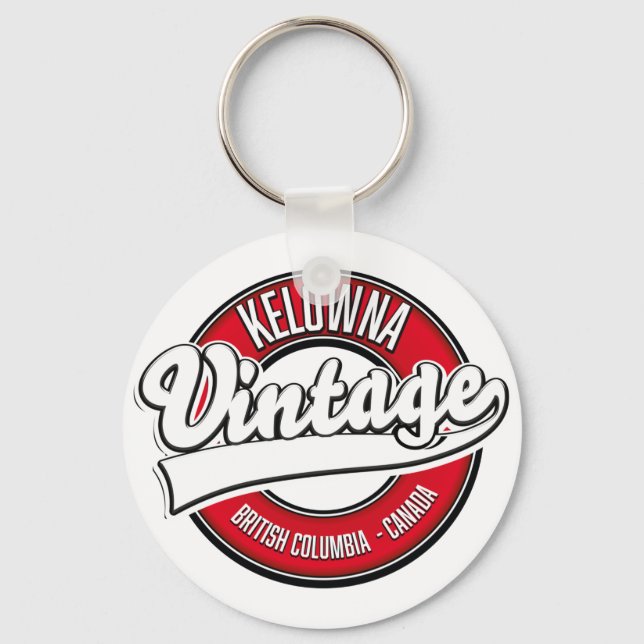 Kelowna British Columbia Canada Logo Schlüsselanhänger (Vorderseite)