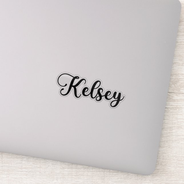 Kelsey Name - Handgeschriebene Kalligrafie Aufkleber (Detail)