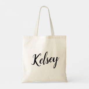 Kelsey Script Design Anpassbare Tote Bag Tragetasche