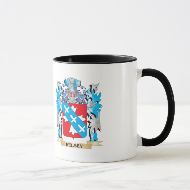 Kelsey Wappen - Familienwappen Tasse (Rechts)