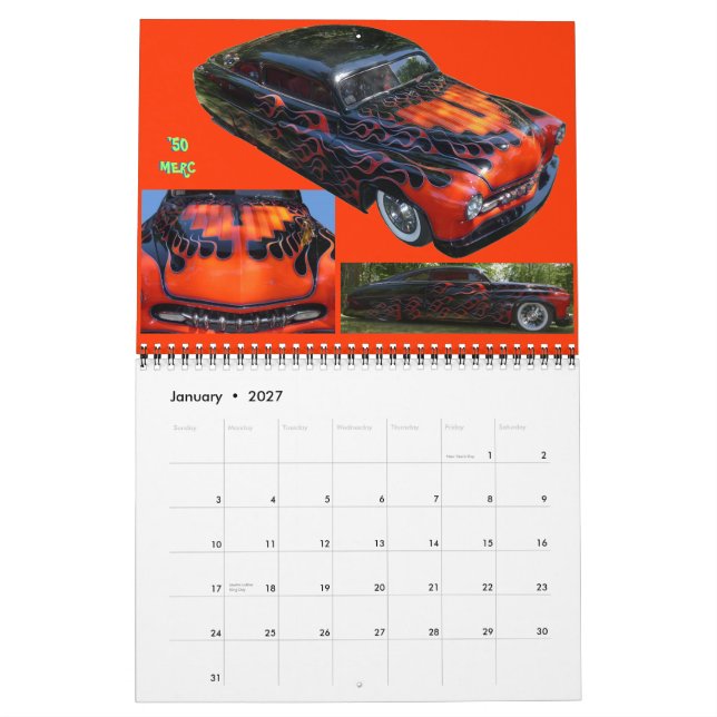 Kelsey's Kool Kustom Kruisers Feb. 2012 Kalender (Jan 2027)