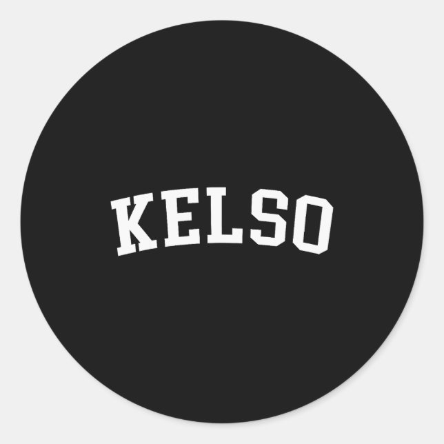 Kelso  runder aufkleber (Vorderseite)