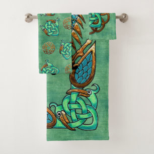 Kelte und Feathers Badhandtuch Set