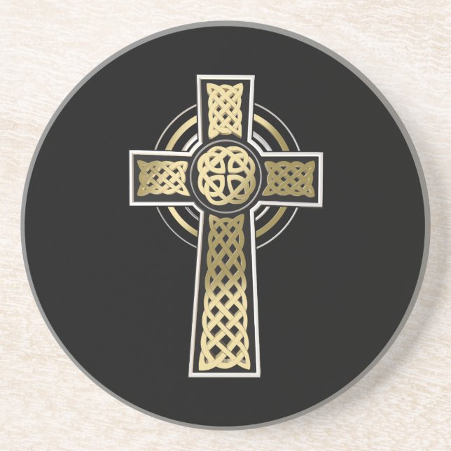 Keltenkreuz Sandstein Untersetzer (Vorne)