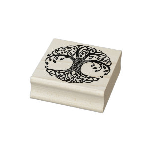 keltische Baumkunst-Briefmarke Gummistempel