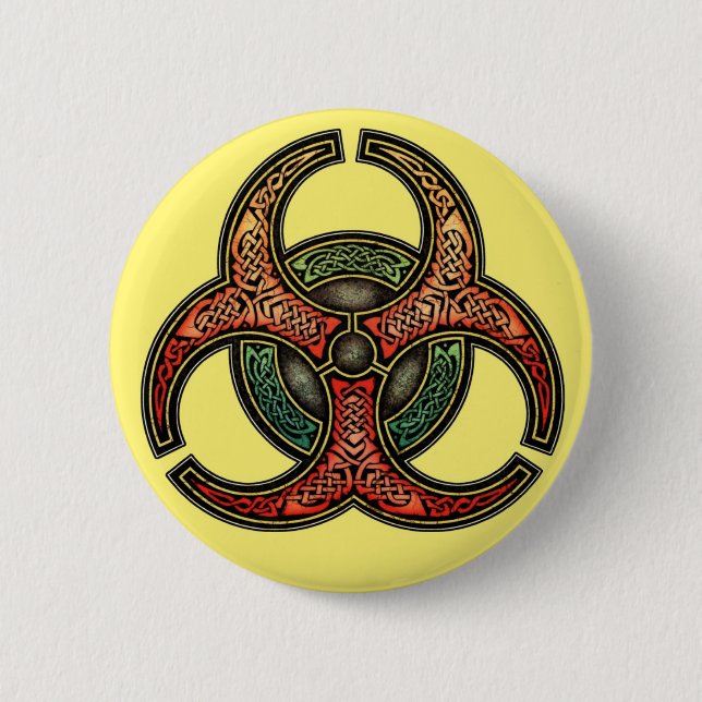 Keltische Biogefährdung-runder Knopf Button (Vorderseite)