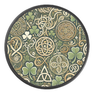 Keltische Blüte Eishockey Puck